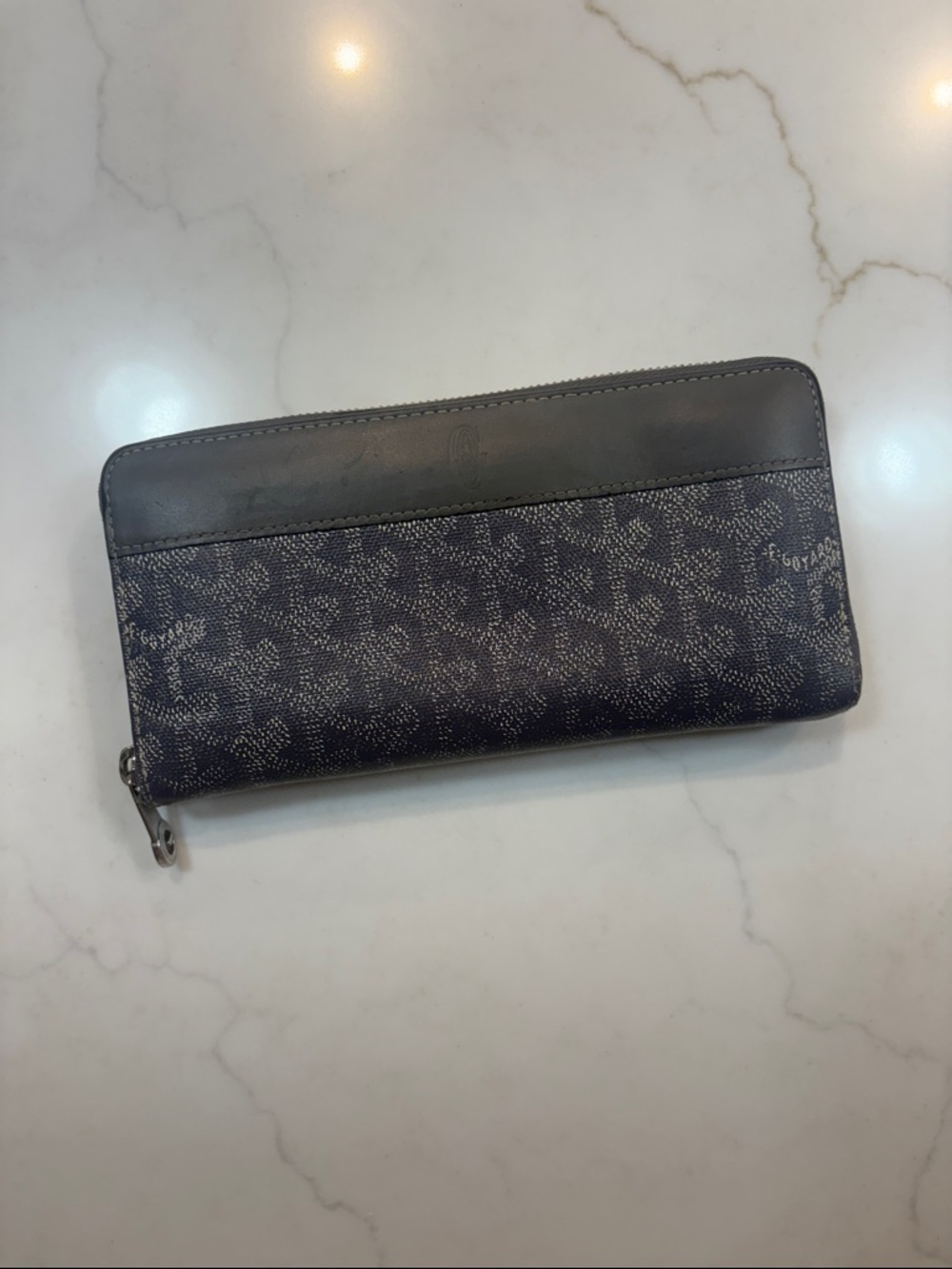 Goyard Long Zip Wallet in grey